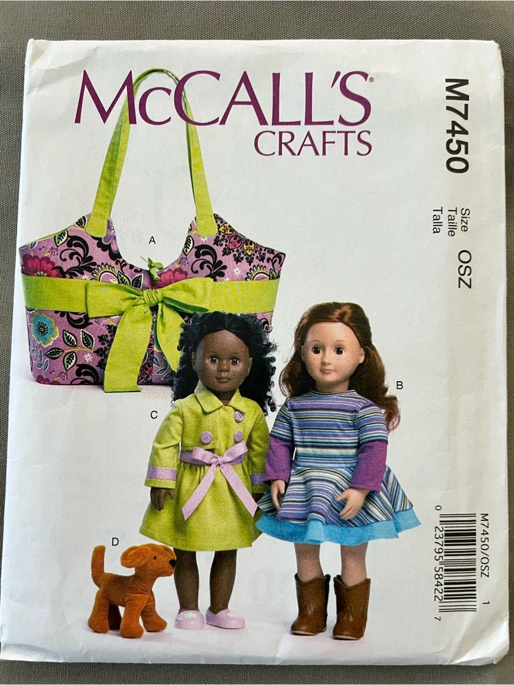 McCall’s Crafts Doll Clothes Sewing Pattern Collection - lot of 4